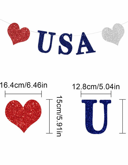 Load image into Gallery viewer, Aulaned 4th of July Decorations Patriotic USA Banner Star Garland Set
