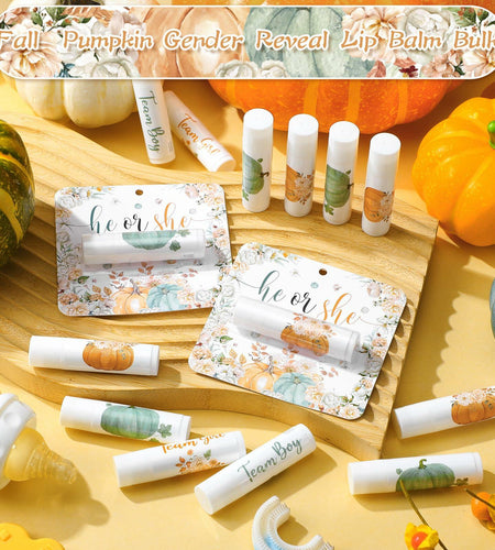 Open Box Heigble 24pcs Pumpkin Lip Balm Fall Party Favors Like New