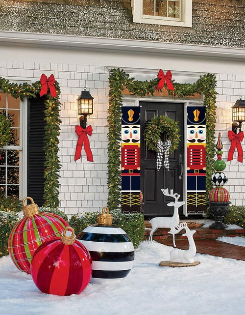 Load image into Gallery viewer, Nutcracker Christmas Banner Porch Sign Front Door Indoor Outdoor Decor
