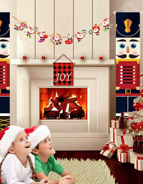 Load image into Gallery viewer, Nutcracker Christmas Banner Porch Sign Front Door Indoor Outdoor Decor
