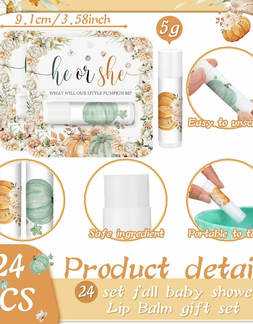Load image into Gallery viewer, Open Box Heigble 24pcs Pumpkin Lip Balm Fall Party Favors Like New
