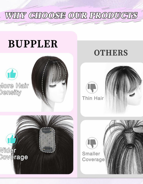 Load image into Gallery viewer, BUPPLER 360° 3D Hair Topper with Bangs for Thinning Hair 5x10 Brown Black
