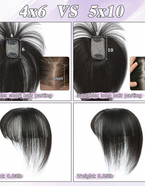Load image into Gallery viewer, BUPPLER 360° 3D Hair Topper with Bangs for Thinning Hair 5x10 Brown Black
