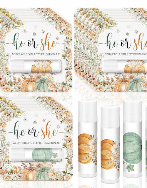 Load image into Gallery viewer, Open Box Heigble 24pcs Pumpkin Lip Balm Fall Party Favors Like New
