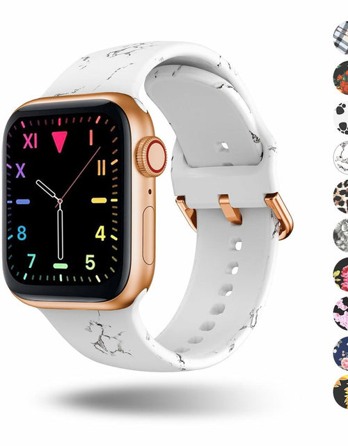 Load image into Gallery viewer, OIWZEF Silicone Band for Apple Watch 38-49mm Sport Strap Marble
