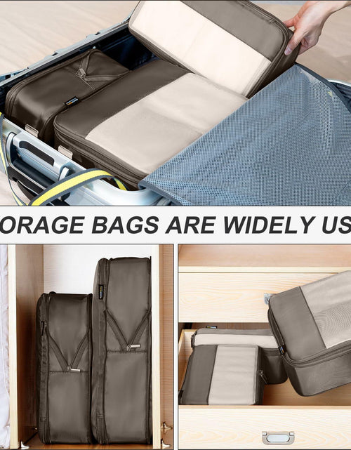 Load image into Gallery viewer, SOARSAIL Compression Packing Cubes 6 Pack Travel Organizer Charcoal Gray
