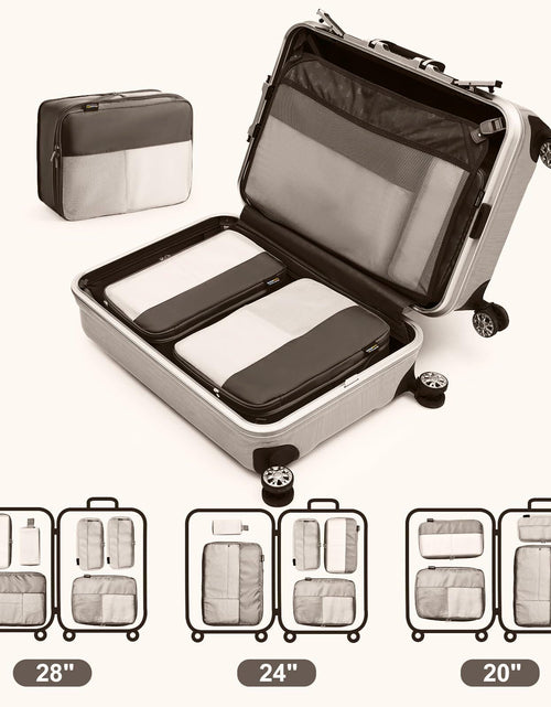 Load image into Gallery viewer, SOARSAIL Compression Packing Cubes 6 Pack Travel Organizer Charcoal Gray
