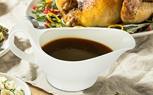 Load image into Gallery viewer, Nucookery Large 17 Oz Porcelain Gravy Boat with Warmer White
