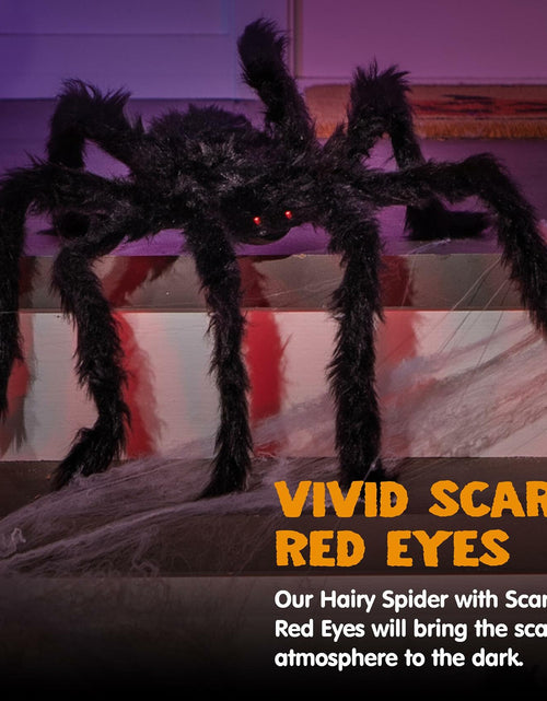 Load image into Gallery viewer, JOYIN 6.5ft Halloween Giant Spider Outdoor Yard Lawn Decoration Black

