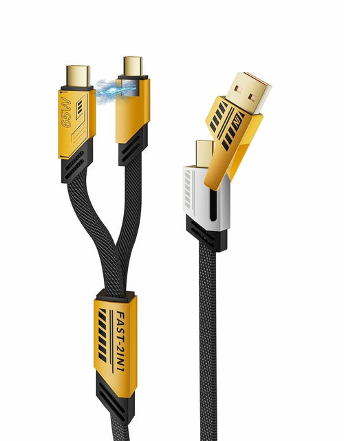 Load image into Gallery viewer, 4-in-1 USB-C Charging Cable PD 65W Fast Charge Data Sync 4ft
