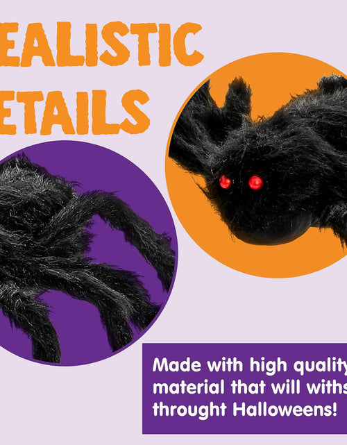Load image into Gallery viewer, JOYIN 6.5ft Halloween Giant Spider Outdoor Yard Lawn Decoration Black
