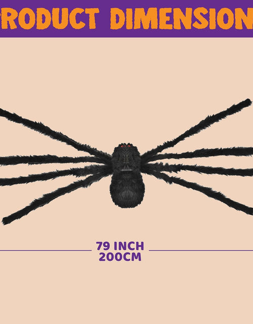 Load image into Gallery viewer, JOYIN 6.5ft Halloween Giant Spider Outdoor Yard Lawn Decoration Black
