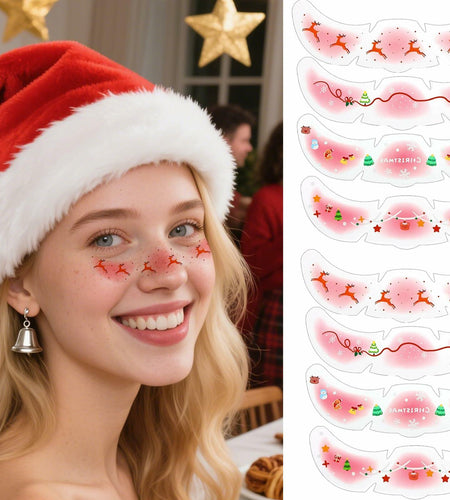 Halloween Glitter Freckle Makeup Patches 8pcs Waterproof Temporary Tattoos
