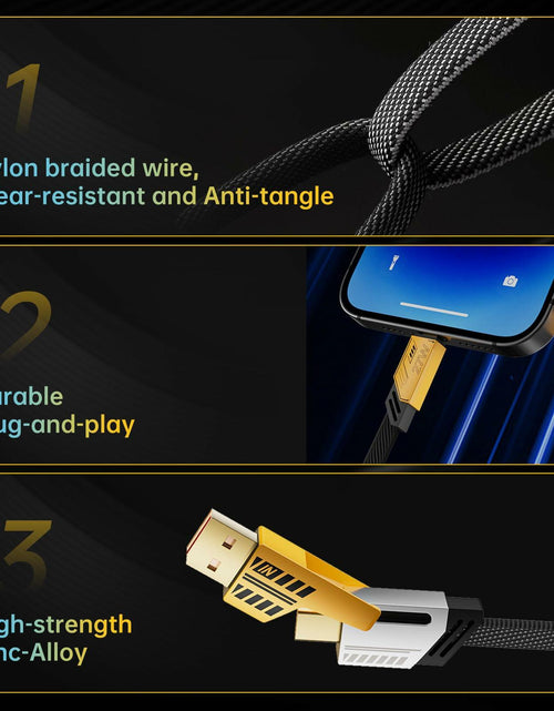Load image into Gallery viewer, 4-in-1 USB-C Charging Cable PD 65W Fast Charge Data Sync 4ft

