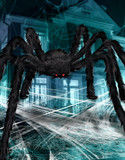 Load image into Gallery viewer, JOYIN 6.5ft Halloween Giant Spider Outdoor Yard Lawn Decoration Black
