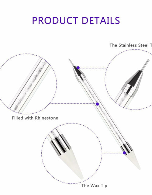 Load image into Gallery viewer, 5PCS Rhinestone Picker Tool Dual End Dotting Pen Nail Art Crystal Handle
