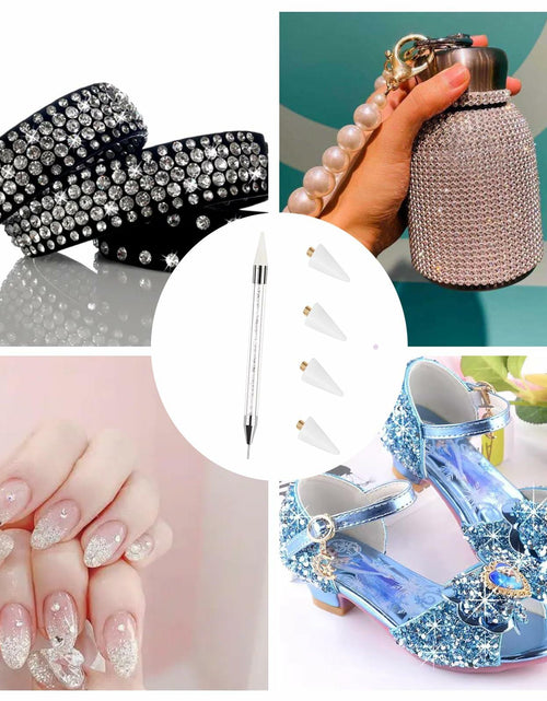Load image into Gallery viewer, 5PCS Rhinestone Picker Tool Dual End Dotting Pen Nail Art Crystal Handle

