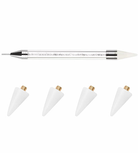 5PCS Rhinestone Picker Tool Dual End Dotting Pen Nail Art Crystal Handle
