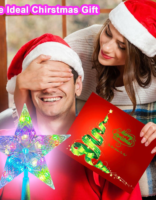 Load image into Gallery viewer, LED Christmas Tree Topper Star 9in Color Changing w/Remote USB Plug
