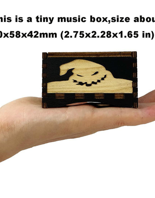 Load image into Gallery viewer, Wood Music Box Wind Up Laser Engraved Halloween Christmas Musical Gift
