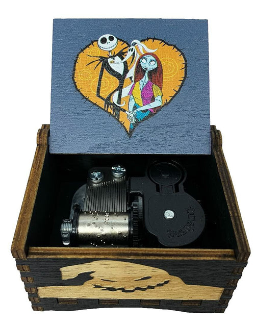 Load image into Gallery viewer, Wood Music Box Wind Up Laser Engraved Halloween Christmas Musical Gift
