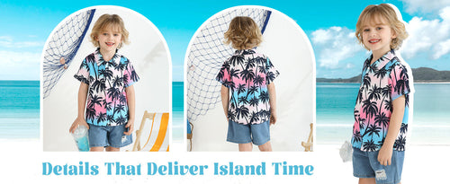 Load image into Gallery viewer, NZRVAWS Toddler Boy Summer Outfit 2pcs Tank Top Shorts Set Hawaiian
