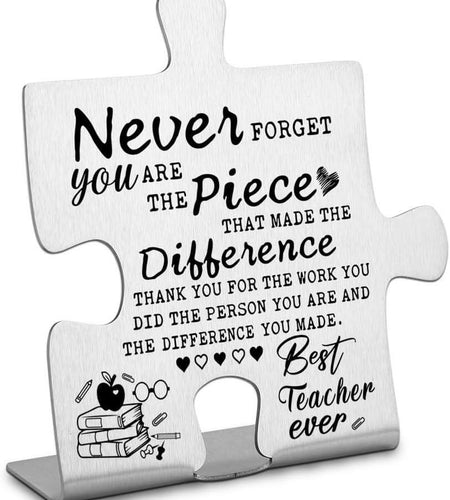 FOKCBOCM Preschool Teacher Appreciation Gift Plaque Silver DX154