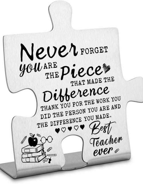 Load image into Gallery viewer, FOKCBOCM Preschool Teacher Appreciation Gift Plaque Silver DX154

