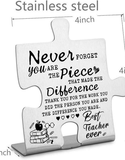 Load image into Gallery viewer, FOKCBOCM Preschool Teacher Appreciation Gift Plaque Silver DX154
