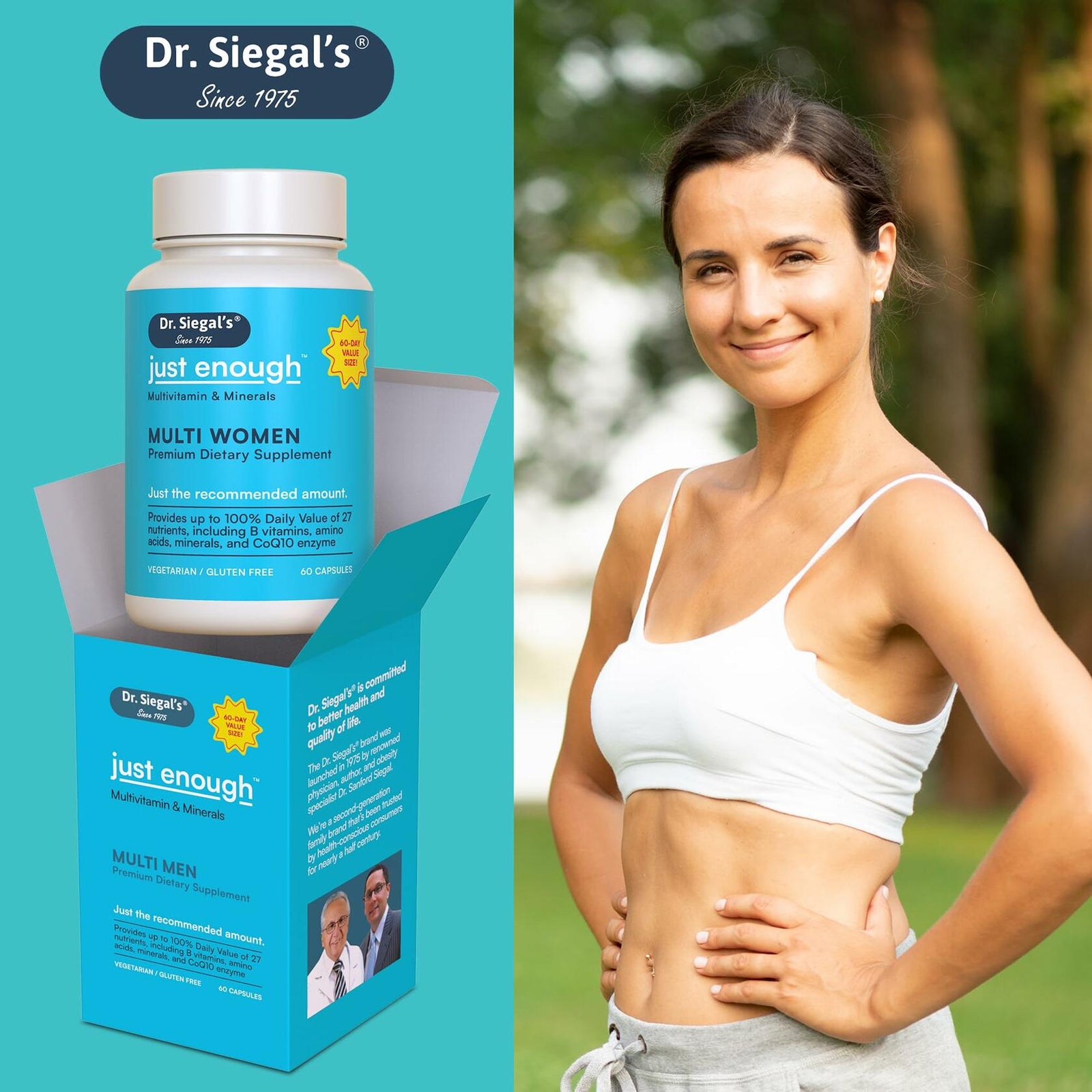 BestBy12/25 Dr. Siegal's Just Enough Women's Multivitamin 60 Caps