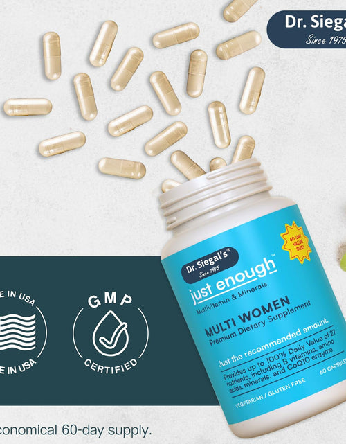 Load image into Gallery viewer, BestBy12/25 Dr. Siegal's Just Enough Women's Multivitamin 60 Caps
