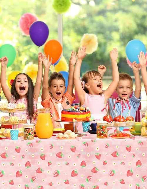 Load image into Gallery viewer, HAKOTI 3 Pack Strawberry Tablecloth Berry Theme Birthday Party Decor
