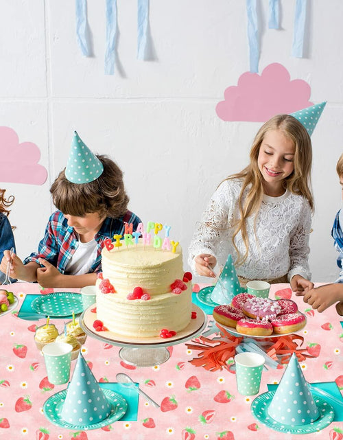 Load image into Gallery viewer, HAKOTI 3 Pack Strawberry Tablecloth Berry Theme Birthday Party Decor
