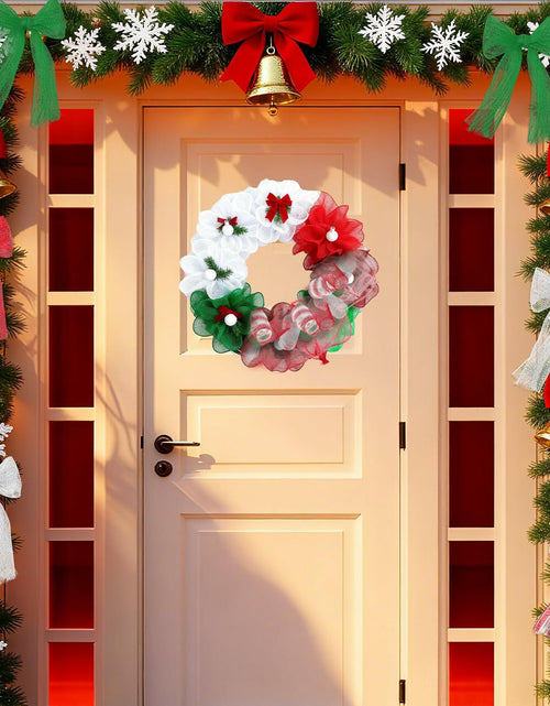Load image into Gallery viewer, Funactu Metallic Mesh Ribbon 10in x 30ft Red Foil Christmas Decor

