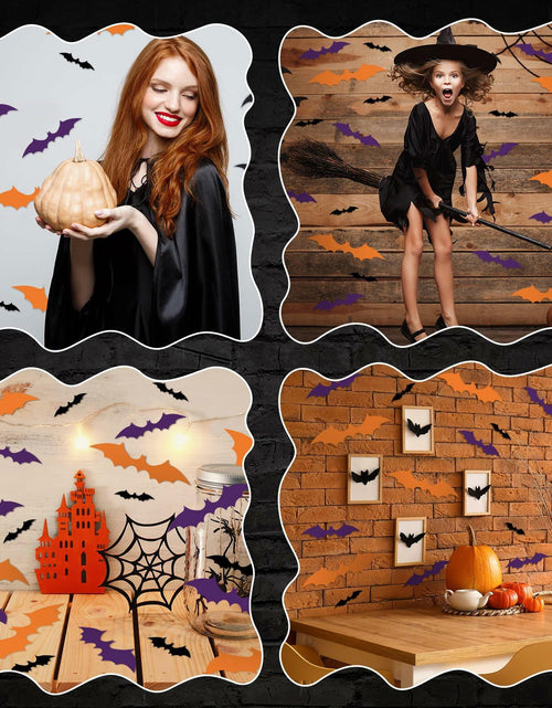 Load image into Gallery viewer, Maitys 36pcs Halloween Bat Cutouts Paper Wall Decor Stickers
