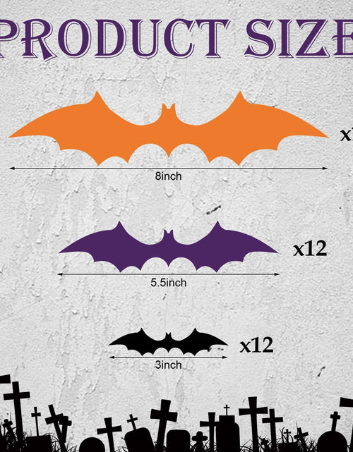 Load image into Gallery viewer, Maitys 36pcs Halloween Bat Cutouts Paper Wall Decor Stickers
