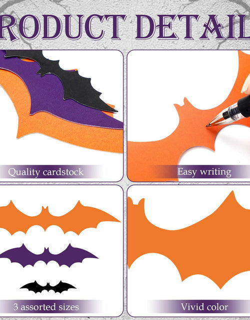 Load image into Gallery viewer, Maitys 36pcs Halloween Bat Cutouts Paper Wall Decor Stickers
