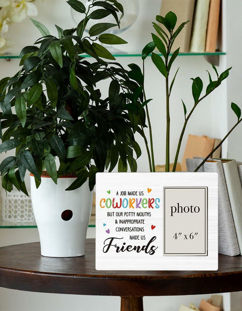 Load image into Gallery viewer, CIANMGD Funny Coworker Gift Wood Picture Frame 4x6 Work Bestie
