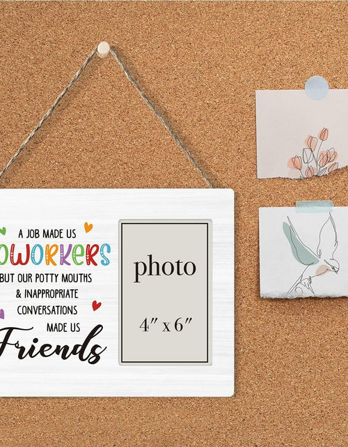 Load image into Gallery viewer, CIANMGD Funny Coworker Gift Wood Picture Frame 4x6 Work Bestie
