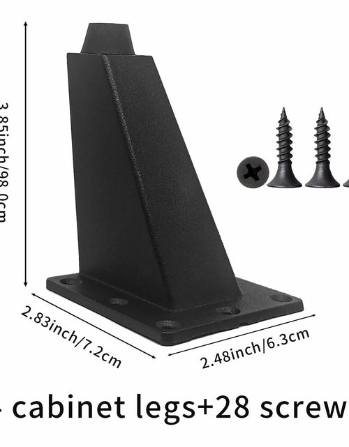 Load image into Gallery viewer, 4pcs 4in Metal Furniture Legs Replacement for Sofa Cabinet Table Chair

