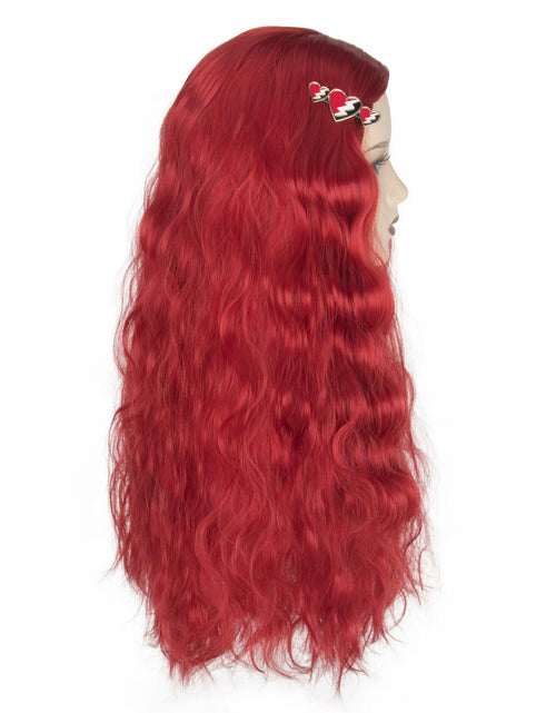 Load image into Gallery viewer, Miss U Hair Long Wavy Red Wig Women Middle Part Hair Clips Cosplay Halloween
