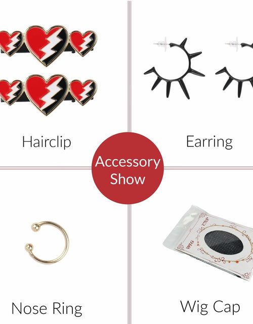 Load image into Gallery viewer, Miss U Hair Long Wavy Red Wig Women Middle Part Hair Clips Cosplay Halloween

