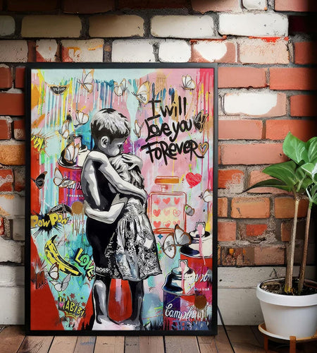 YYFARTFQ Graffiti Wall Art Canvas Poster Colorful Abstract Print 12x16 Unframed