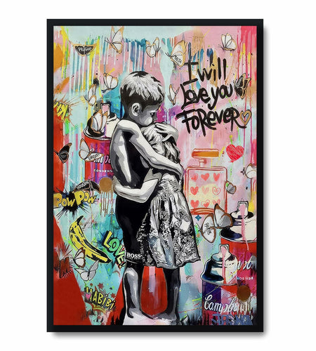 YYFARTFQ Graffiti Wall Art Canvas Poster Colorful Abstract Print 12x16 Unframed