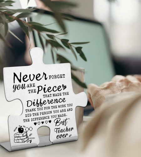 FOKCBOCM Preschool Teacher Appreciation Gift Plaque Silver DX154