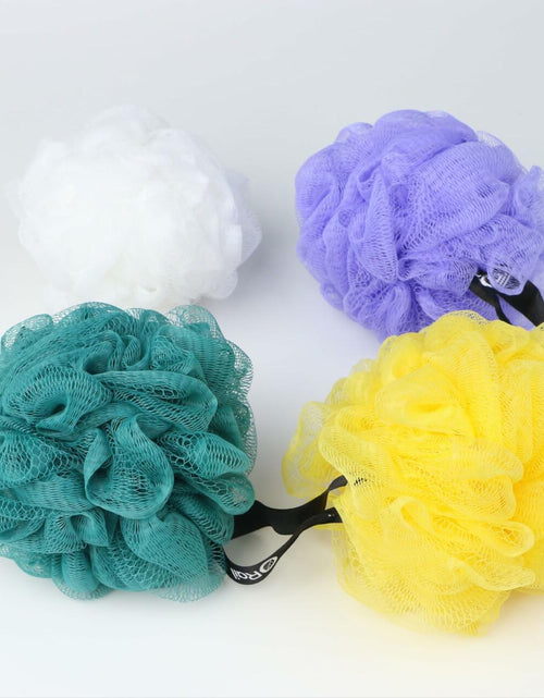 Load image into Gallery viewer, Rail 70g Loofah Sponge Exfoliating Bath Body Scrubber Mesh Pouf White
