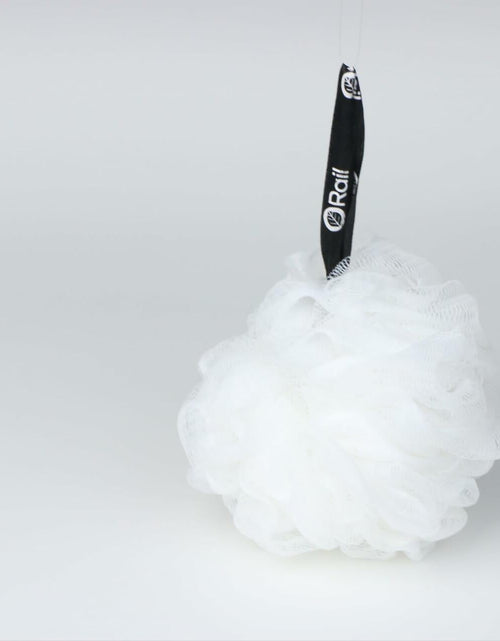 Load image into Gallery viewer, Rail 70g Loofah Sponge Exfoliating Bath Body Scrubber Mesh Pouf White
