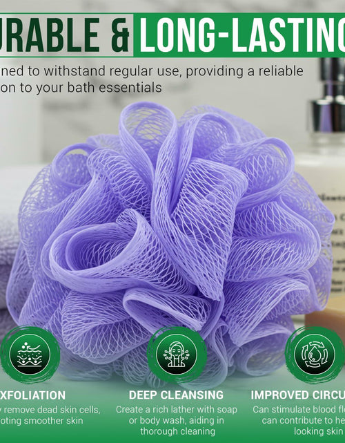 Load image into Gallery viewer, Rail 70g Loofah Sponge Exfoliating Bath Body Scrubber Mesh Pouf White
