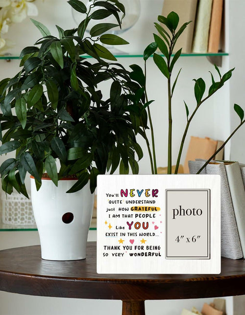Load image into Gallery viewer, CIANMGD Thank You Picture Frame Inspirational Appreciation Gift 4x6 Wood
