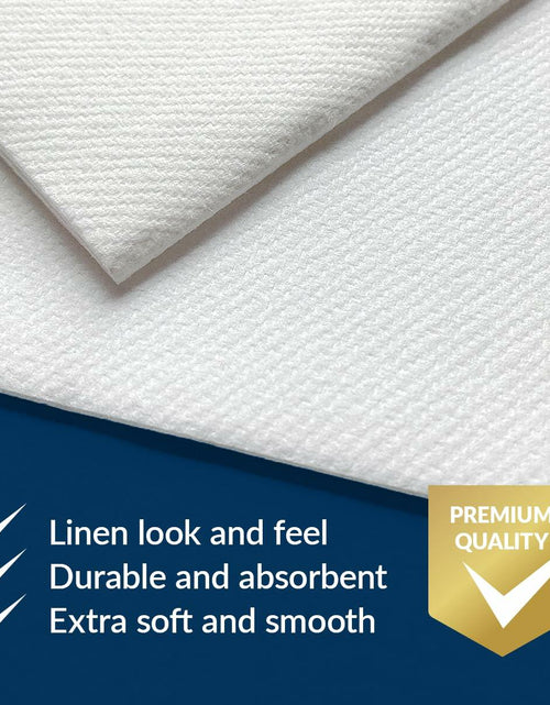 Load image into Gallery viewer, PAW White Linen Feel Paper Napkins 50PCS 16x16 Disposable Cloth Like Party
